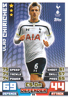 Vlad Chiriches Tottenham Hotspur 2014/15 Topps Match Attax #66